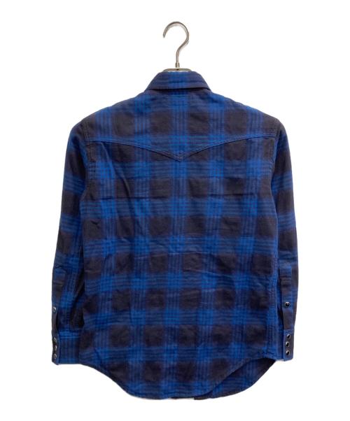 Saint Laurent Paris（サンローランパリ）Saint Laurent Paris (サンローランパリ) チェックシャツ ブルー サイズ:Sの古着・服飾アイテム