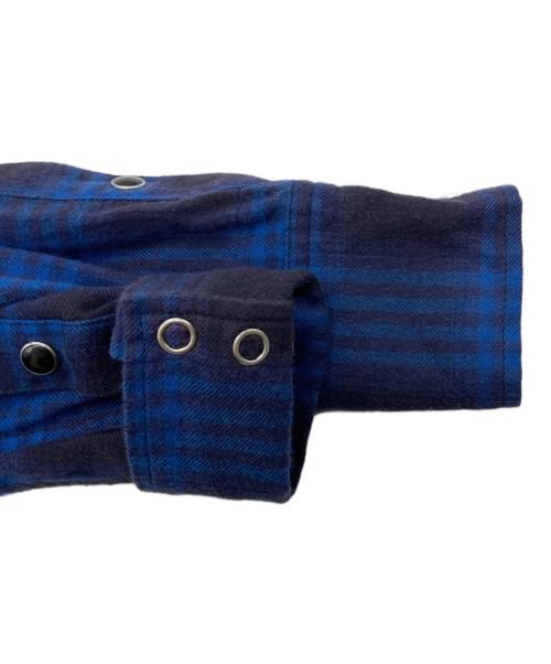 Saint Laurent Paris（サンローランパリ）Saint Laurent Paris (サンローランパリ) チェックシャツ ブルー サイズ:Sの古着・服飾アイテム