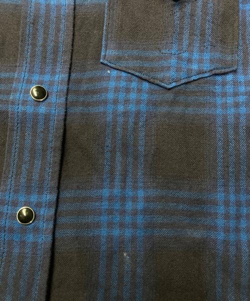 Saint Laurent Paris（サンローランパリ）Saint Laurent Paris (サンローランパリ) チェックシャツ ブルー サイズ:Sの古着・服飾アイテム