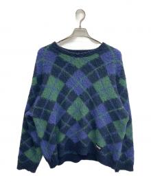 NEIGHBORHOOD（ネイバーフッド）の古着「ARGYLE PATTERN MOHAIR SWEATER」｜ネイビー