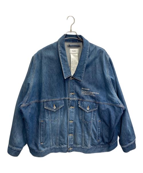 doublet（ダブレット）doublet (ダブレット) MARIONETTE SILK DENIM JACKET ネイビー サイズ:Mの古着・服飾アイテム