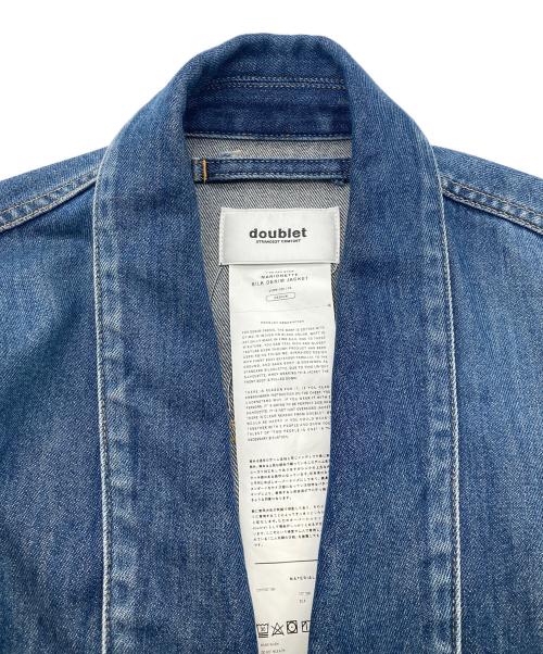 doublet（ダブレット）doublet (ダブレット) MARIONETTE SILK DENIM JACKET ネイビー サイズ:Mの古着・服飾アイテム