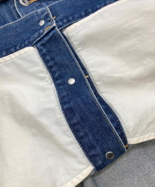 doublet（ダブレット）doublet (ダブレット) MARIONETTE SILK DENIM JACKET ネイビー サイズ:Mの古着・服飾アイテム