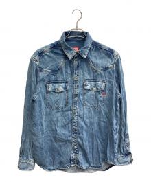 DIESEL（ディーゼル）の古着「D-Ocean ウォッシュドデニム シャツ」｜ブルー