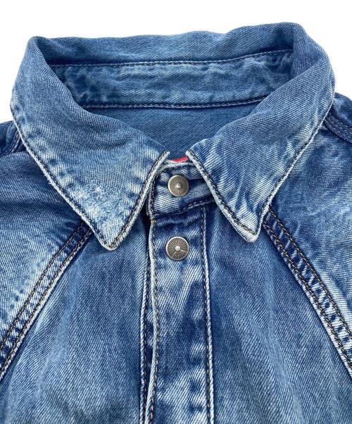 DIESEL（ディーゼル）DIESEL (ディーゼル) D-Ocean ウォッシュドデニム シャツ ブルー サイズ:Lの古着・服飾アイテム