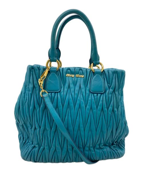 MIU MIU（ミュウミュウ）MIU MIU (ミュウミュウ) 2wayハンドバッグ/マテラッセ TURCHESEの古着・服飾アイテム