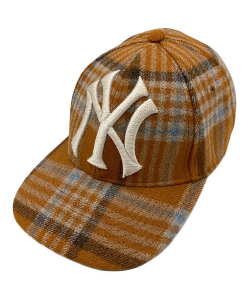 GUCCI（グッチ）GUCCI (グッチ) New Era (ニューエラ) ベースボールキャップ ブラウン サイズ:57-61cmの古着・服飾アイテム