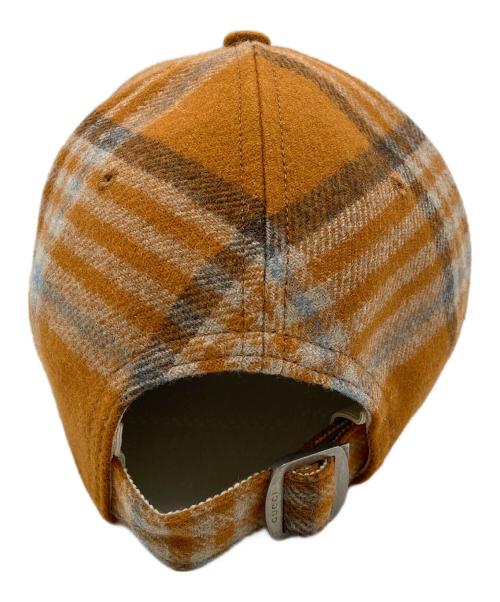 GUCCI（グッチ）GUCCI (グッチ) New Era (ニューエラ) ベースボールキャップ ブラウン サイズ:57-61cmの古着・服飾アイテム