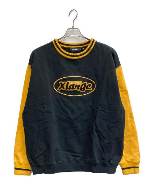 X-LARGE（エクストララージ）X-LARGE (エクストララージ) レトロクルーネックスウェット ブラック サイズ:XLの古着・服飾アイテム