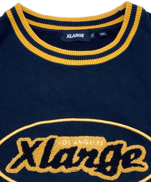 X-LARGE（エクストララージ）X-LARGE (エクストララージ) レトロクルーネックスウェット ブラック サイズ:XLの古着・服飾アイテム