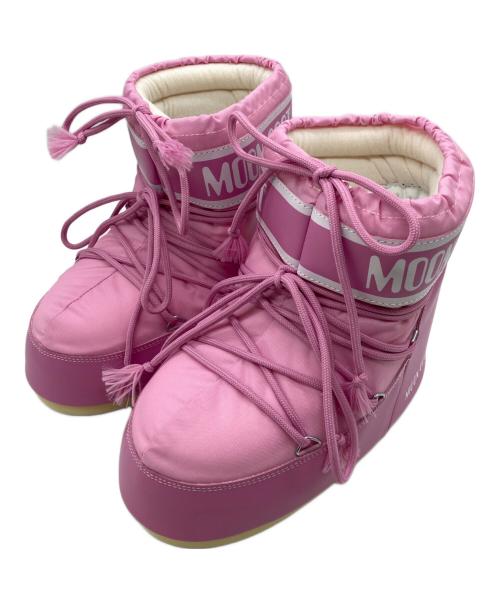 MOON BOOT（ムーンブーツ）MOON BOOT (ムーンブーツ) アイコンローナイロンブーツ ピンク サイズ:US7/8.5の古着・服飾アイテム