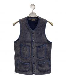 BROWN'S BEACH JACKET（ブラウンズビーチジャケット）の古着「LOW NECK VEST」｜ネイビー