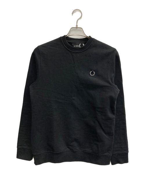 FRED PERRY（フレッドペリー）FRED PERRY (フレッドペリー) RAF SIMONS (ラフシモンズ) クルーネックスウェット ブラック サイズ:Sの古着・服飾アイテム