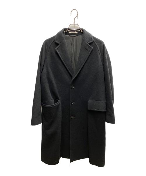 AURALEE（オーラリー）AURALEE (オーラリー) CASHMERE WOOL MOSSER CHESTERFIELD COAT ブラック サイズ:3の古着・服飾アイテム