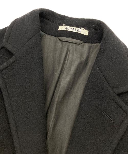 AURALEE（オーラリー）AURALEE (オーラリー) CASHMERE WOOL MOSSER CHESTERFIELD COAT ブラック サイズ:3の古着・服飾アイテム