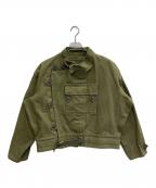 CRAFTSMANSHIPクラフトマンシップ）の古着「モーターサイクル ジャケット」｜カーキ