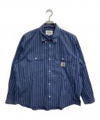 CarHarttカーハート）の古着「L/S ORLEAN SHIRT」｜ネイビー