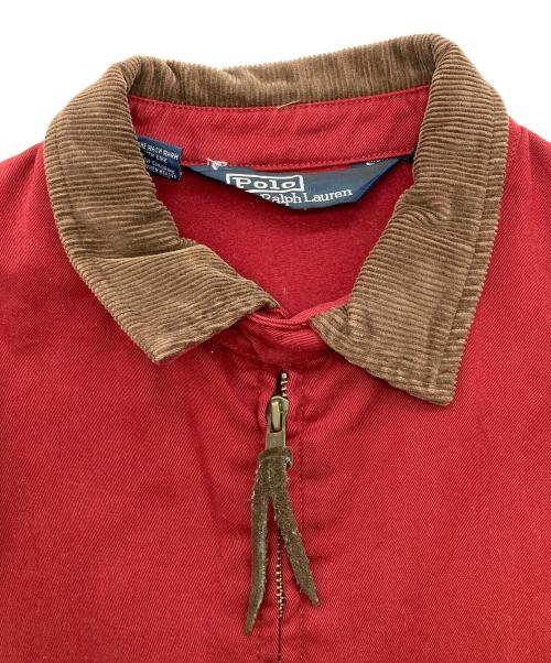 POLO RALPH LAUREN（ポロ・ラルフローレン）POLO RALPH LAUREN (ポロ・ラルフローレン) 襟コーデュロイスイングトップ レッド サイズ:Mの古着・服飾アイテム
