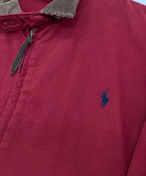 POLO RALPH LAUREN（ポロ・ラルフローレン）POLO RALPH LAUREN (ポロ・ラルフローレン) 襟コーデュロイスイングトップ レッド サイズ:Mの古着・服飾アイテム