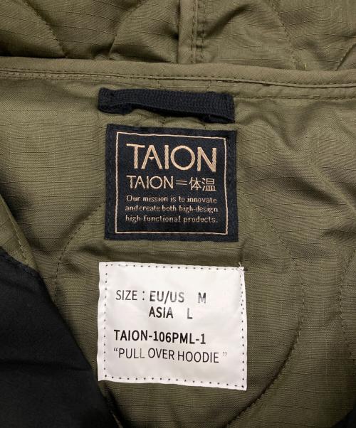 TAION（タイオン）TAION (タイオン) ミリタリー ダウンフーディー ブラック サイズ:asia Lの古着・服飾アイテム