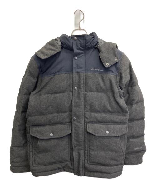 Eddie Bauer（エディーバウアー）Eddie Bauer (エディーバウアー) ヘリンボーンストームダウンジャケット グレー サイズ:Sの古着・服飾アイテム