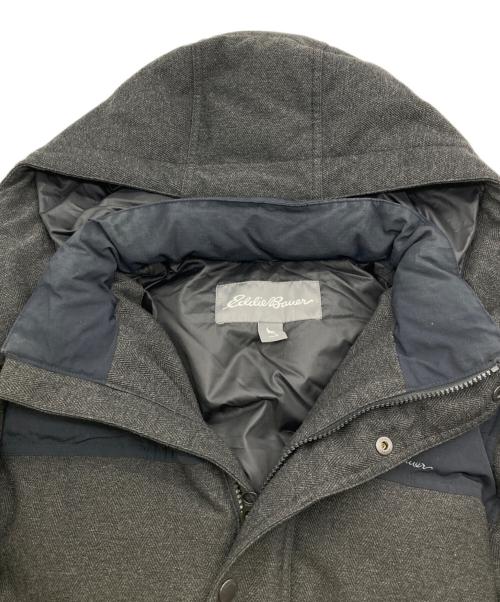 Eddie Bauer（エディーバウアー）Eddie Bauer (エディーバウアー) ヘリンボーンストームダウンジャケット グレー サイズ:Sの古着・服飾アイテム