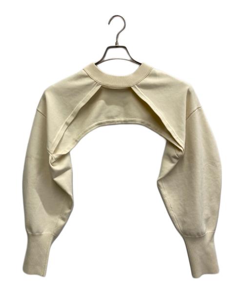 MAISON SPECIAL（メゾンスペシャル）MAISON SPECIAL (メゾンスペシャル) 2WAYコクーンスリーブショートニット ベージュ サイズ:Mの古着・服飾アイテム