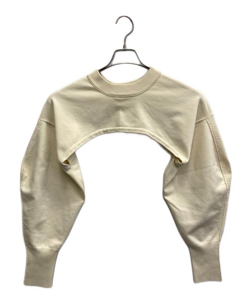 MAISON SPECIAL（メゾンスペシャル）MAISON SPECIAL (メゾンスペシャル) 2WAYコクーンスリーブショートニット ベージュ サイズ:Mの古着・服飾アイテム