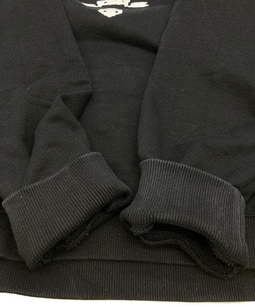 PRADA（プラダ）PRADA (プラダ) プリンテッドコットンフリースクルーネックスウェットシャツ ブラック サイズ:Sの古着・服飾アイテム