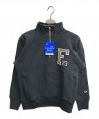Championチャンピオン）の古着「ハーフジップスウェットシャツ 24FW」｜ブラック