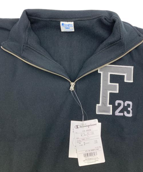 Champion（チャンピオン）Champion (チャンピオン) ハーフジップスウェットシャツ 24FW ブラック サイズ:L 未使用品の古着・服飾アイテム