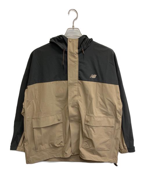 NEW BALANCE（ニューバランス）NEW BALANCE (ニューバランス) ストレッチナイロンマウンテンパーカー グレー×ブラック サイズ:Lの古着・服飾アイテム