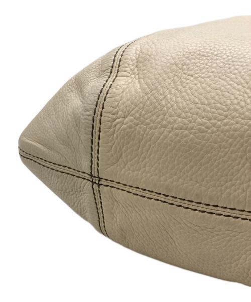 HIROFU（ヒロフ）HIROFU (ヒロフ) レザートートバッグ ベージュの古着・服飾アイテム