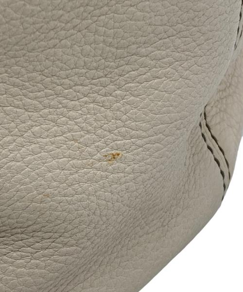 HIROFU（ヒロフ）HIROFU (ヒロフ) レザートートバッグ ベージュの古着・服飾アイテム