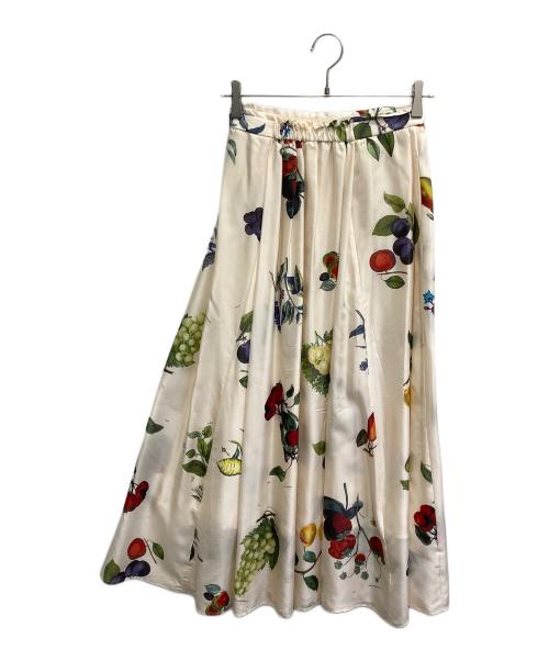 CABAN（キャバン）CABaN (キャバン) シルク HARVEST ロングスカート ホワイト サイズ:XSの古着・服飾アイテム