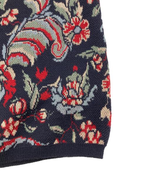MULLER（ミューラー）MULLER (ミューラー) 花柄ニット レッド×ブラック サイズ:38の古着・服飾アイテム