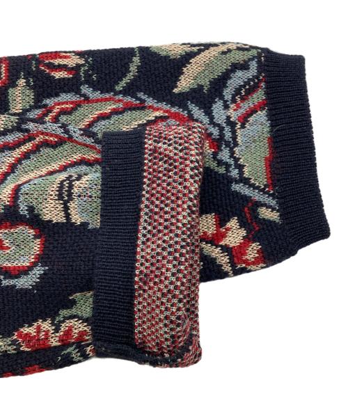 MULLER（ミューラー）MULLER (ミューラー) 花柄ニット レッド×ブラック サイズ:38の古着・服飾アイテム