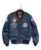 AVIREXアヴィレックス）の古着「L-2 5th AIR FORCE フライト ジャケット」｜ネイビー