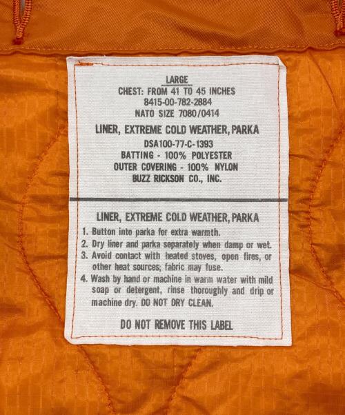 BUZZ RICKSON'S（バズリクソンズ）BUZZ RICKSON'S (バズリクソンズ) LINER EXTREME COLD WEATHER PARKA オレンジ サイズ:Lの古着・服飾アイテム