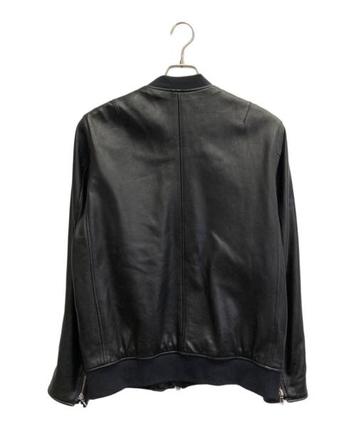 nano・universe（ナノ・ユニバース）nano・universe (ナノ・ユニバース) WONDER LIGHT LEATHER シングルライダースジャケット ブラック サイズ:Lの古着・服飾アイテム