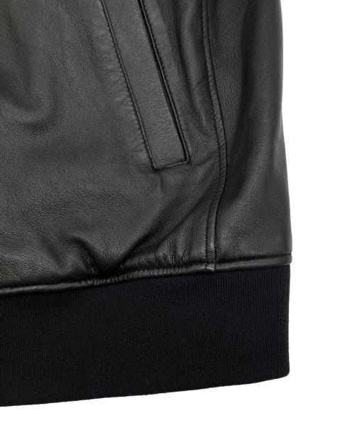 nano・universe（ナノ・ユニバース）nano・universe (ナノ・ユニバース) WONDER LIGHT LEATHER シングルライダースジャケット ブラック サイズ:Lの古着・服飾アイテム