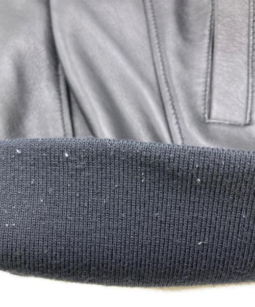 nano・universe（ナノ・ユニバース）nano・universe (ナノ・ユニバース) WONDER LIGHT LEATHER シングルライダースジャケット ブラック サイズ:Lの古着・服飾アイテム