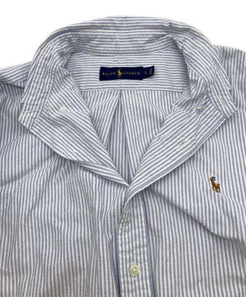POLO RALPH LAUREN（ポロ・ラルフローレン）POLO RALPH LAUREN (ポロ・ラルフローレン) ストライプシャツ ブルー サイズ:Lの古着・服飾アイテム