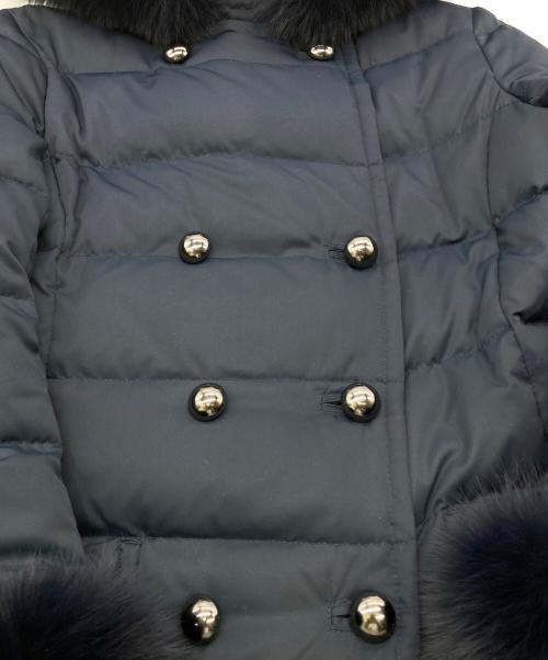 49AV junko shimada（フォーティーナインアベニュージュンコシマダ）49AV junko shimada (フォーティーナインアベニュージュンコシマダ) フォックスファーダウンコート ネイビー サイズ:38の古着・服飾アイテム