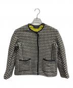 WEEKEND Max Maraウィークエンド マックスマーラ）の古着「千鳥柄ノーカラージャケット」｜ブラック