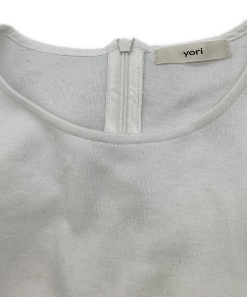 YORI（ヨリ）yori (ヨリ) チュニックカットソー ホワイト サイズ:Fの古着・服飾アイテム