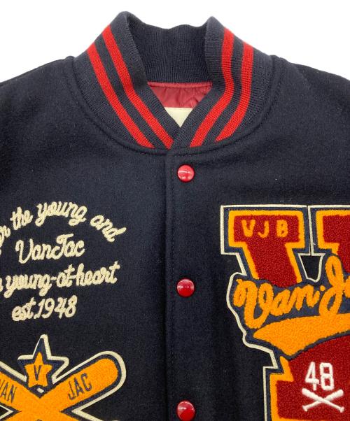 VAN JAC（ヴァン・ヂャケット）VAN JAC (ヴァン・ヂャケット) BASEBALL プレミアムスタジャン ネイビー×レッド サイズ:LLの古着・服飾アイテム