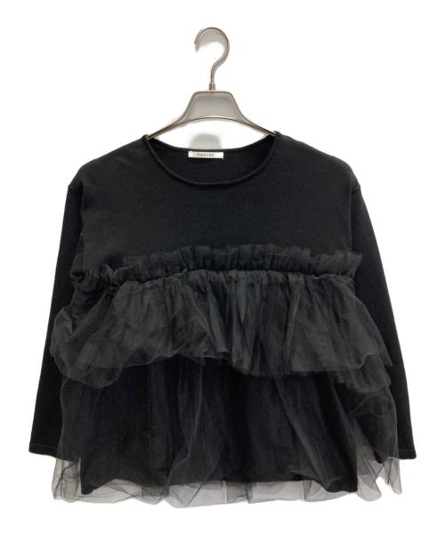 CADUNE（カデュネ）CADUNE (カデュネ) チュールビスチェニット ブラック サイズ:38の古着・服飾アイテム