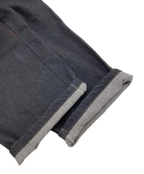 B.BALLSY（ボールジーブラザーズ）B.BALLSY (ボールジーブラザーズ) Wide straight rigid denim pants ネイビー サイズ:Mの古着・服飾アイテム