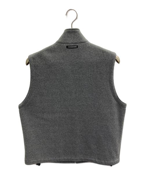 BURBERRY GOLF（バーバリーゴルフ）BURBERRY GOLF (バーバリーゴルフ) 裏地ノバチェック フリースベスト グレー サイズ:Mの古着・服飾アイテム